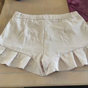 Beige colored corduroy ruffle shorts size 3X